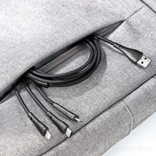 کابل سه سر مک دودو Mcdodo CA-6960 3 In 1 USB Data Cable توان 15 وات طول 1.2 متر